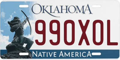 OK license plate 990XOL