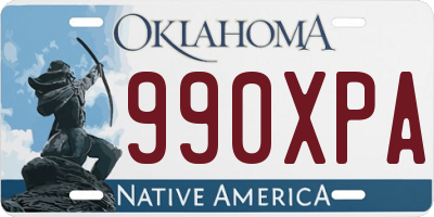 OK license plate 990XPA