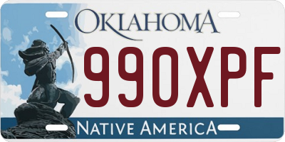 OK license plate 990XPF