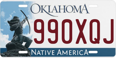 OK license plate 990XQJ