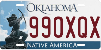 OK license plate 990XQX