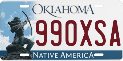 OK license plate 990XSA