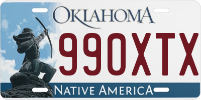 OK license plate 990XTX