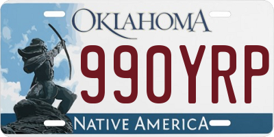 OK license plate 990YRP