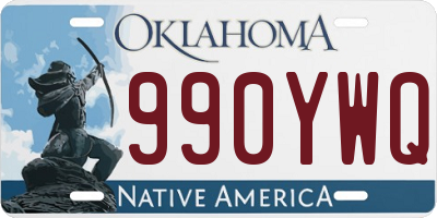 OK license plate 990YWQ