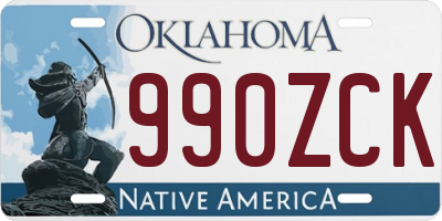 OK license plate 990ZCK