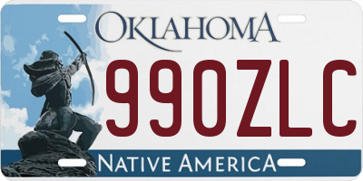 OK license plate 990ZLC