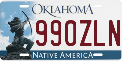 OK license plate 990ZLN