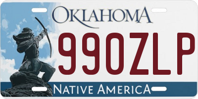 OK license plate 990ZLP