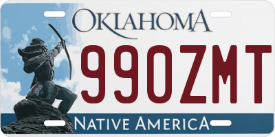 OK license plate 990ZMT