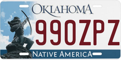 OK license plate 990ZPZ
