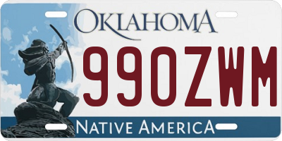 OK license plate 990ZWM