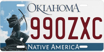 OK license plate 990ZXC
