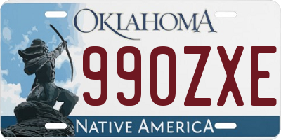 OK license plate 990ZXE