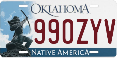 OK license plate 990ZYV