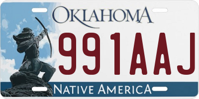 OK license plate 991AAJ