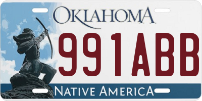 OK license plate 991ABB