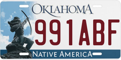 OK license plate 991ABF
