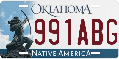 OK license plate 991ABG