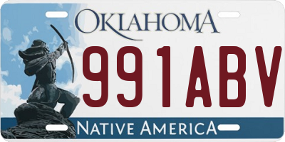OK license plate 991ABV