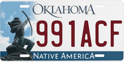 OK license plate 991ACF