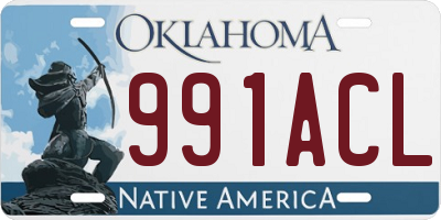 OK license plate 991ACL