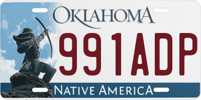 OK license plate 991ADP