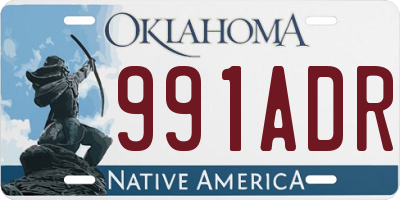 OK license plate 991ADR