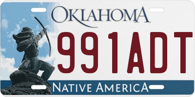 OK license plate 991ADT