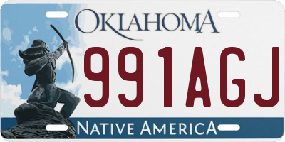 OK license plate 991AGJ