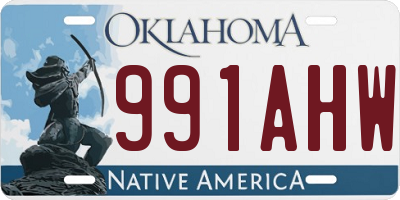 OK license plate 991AHW