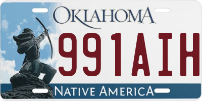 OK license plate 991AIH