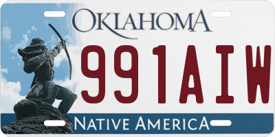 OK license plate 991AIW