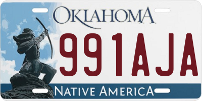 OK license plate 991AJA