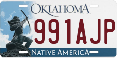OK license plate 991AJP