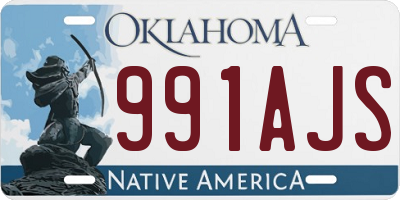 OK license plate 991AJS