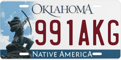 OK license plate 991AKG