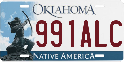 OK license plate 991ALC
