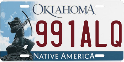 OK license plate 991ALQ
