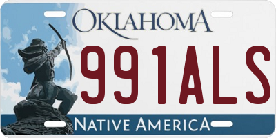 OK license plate 991ALS