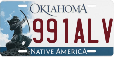 OK license plate 991ALV