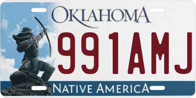 OK license plate 991AMJ
