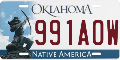 OK license plate 991AOW
