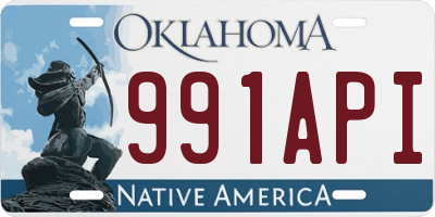 OK license plate 991API