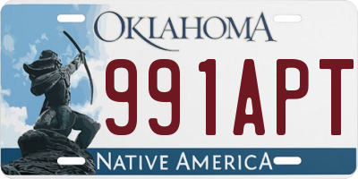 OK license plate 991APT