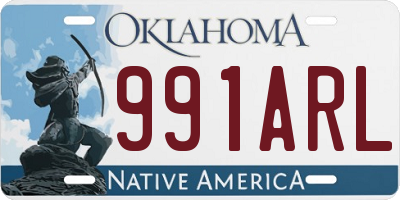 OK license plate 991ARL