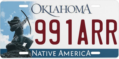 OK license plate 991ARR
