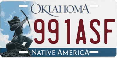 OK license plate 991ASF