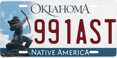 OK license plate 991AST