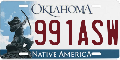 OK license plate 991ASW